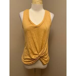Altar'd State Favorite Fit Knot Tank Top Yellow Cream Sz Medium